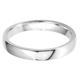 Platinum Cushion Shape Profile Wedding Rings