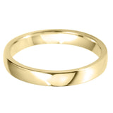 Yellow Gold Cushion Shape Profile Wedding Rings
