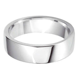 Platinum Cushion Shape Profile Wedding Rings