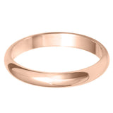 Rose Gold D-Shape Profile Wedding Rings