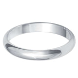Platinum D-Shape Profile Wedding Rings
