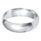 Platinum D-Shape Profile Wedding Rings