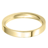Yellow Gold Flat Court Shape Profile Wedding Rings