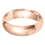 Rose Gold D-Shape Profile Wedding Rings