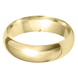 Yellow Gold D-Shape Profile Wedding Rings