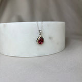 9ct Gold Pink Tourmaline Pear Shape Pendant