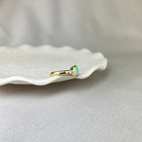 18ct Yellow Gold Opal Diamond Trilogy Ring