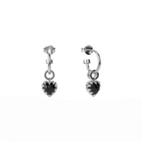 Stolen Girlfriends Club Love Claw Anchor Hoop Earrings Onyx