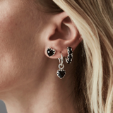 Stolen Girlfriends Club Love Claw Anchor Hoop Earrings Onyx