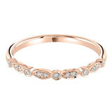 Rose Gold Diamond Dainty Marquise Wedding Ring