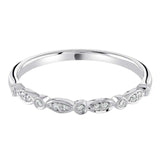 Platinum Diamond Dainty Marquise Wedding Ring