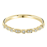 Yellow Gold Diamond Dainty Marquise Wedding Ring