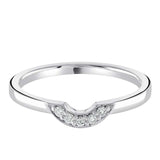 Platinum Diamond U Shaped Wedding Ring