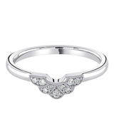 Platinum Diamond Vintage Inspired U Shaped Wedding Ring