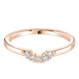 Rose Gold Diamond U Shaped Wedding Ring
