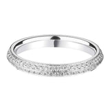 White Gold Diamond Knife Edge Profile Wedding Ring