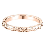 Rose Gold Decorative Scroll Wedding Ring