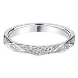 Platinum Diamond Decorative Geometric Wedding Ring