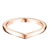 Rose Gold V Shaped Wedding Ring