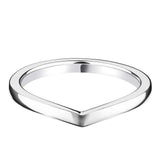 Platinum V Shaped Wedding Ring