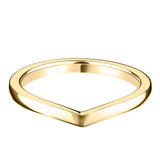 Yellow Gold V Shaped Wedding Ring