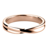 Rose Gold Crossover Shaped Wedding Ring
