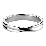 Platinum Crossover Shaped Wedding Ring