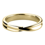 Yellow Gold Crossover Shaped Wedding Ring