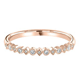 Rose Gold Diamond Dainty Wedding Ring