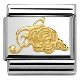 Nomination Classic Gold Music Treble Clef & Rose Charm SALE