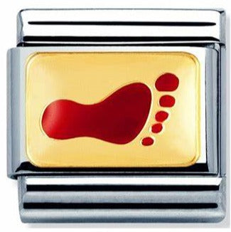 Nomination Classic Gold Enamel Red Footprint Charm SALE – WJ Shaw