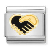 Nomination Classic Gold Enamel Heart Handshake Charm SALE