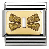 Nomination Classic Gold Glitter Enamel Gold Bow Charm SALE