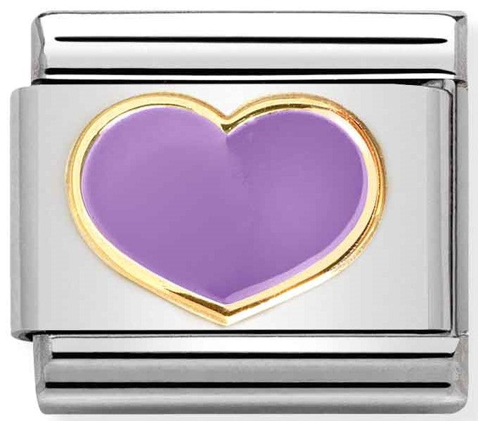 Nomination Classic Gold Enamel Lilac Heart Charm – WJ Shaw Jewellers