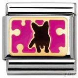 Nomination Classic Gold Enamel French Bulldog Charm SALE