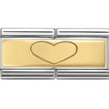 Nomination Classic Gold Heart Double Charm SALE