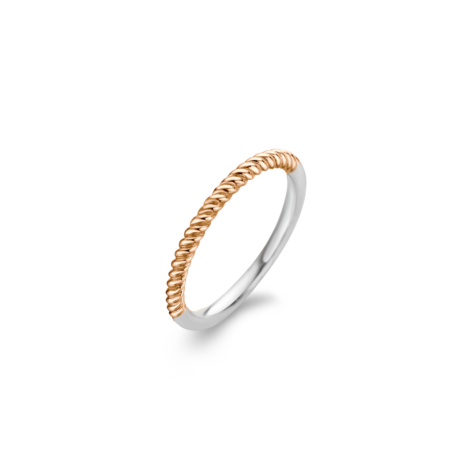 Ti Sento Narrow Twist Rose Gold Plated Stacking Ring SALE – WJ