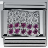 Nomination Classic Silver CZ Poland Flag Charm SALE