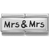 Nomination Classic Silver Mrs & Mrs Double Charm SALE