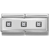 Nomination Classic Silver Studded Double Charm SALE