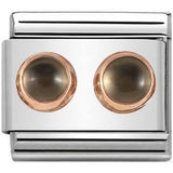 Nomination Classic Rose Gold Precious Stone Smoky Quartz Duo Charm SALE