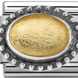 Nomination Classic Silver Precious Stone Oval Gold Rock Crystal Charm SALE
