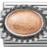 Nomination Classic Silver Precious Stone Oval Rose Gold Rock Crystal Charm SALE