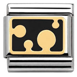 Nomination Classic Gold Enamel Black Polka Dots Charm SALE