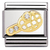 Nomination Classic Gold CZ Tennis Racket Charm SALE