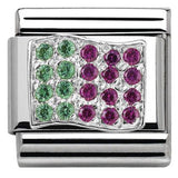 Nomination Classic Silver CZ Portugal Flag Charm SALE