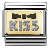 Nomination Classic Gold Glitter Enamel Kiss Charm SALE