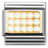 Nomination Classic Gold Enamel White Dots Charm SALE