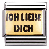 Nomination Classic Gold Enamel Ich Liebe Dich Charm SALE