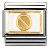 Nomination Classic Gold Enamel White Rivet Charm SALE